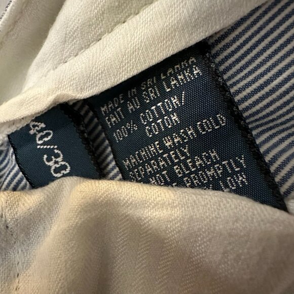 Polo Chino Navy Micro Stripe Slim Fit Trouser - Picture 4 of 4